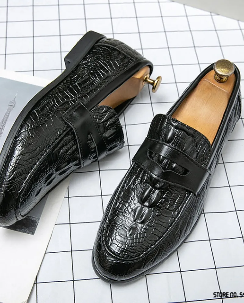 Scarpe Oxford con motivo coccodrillo marrone nero a punta di lusso per uomo Abito da ballo formale da uomo Homecoming Zapatos