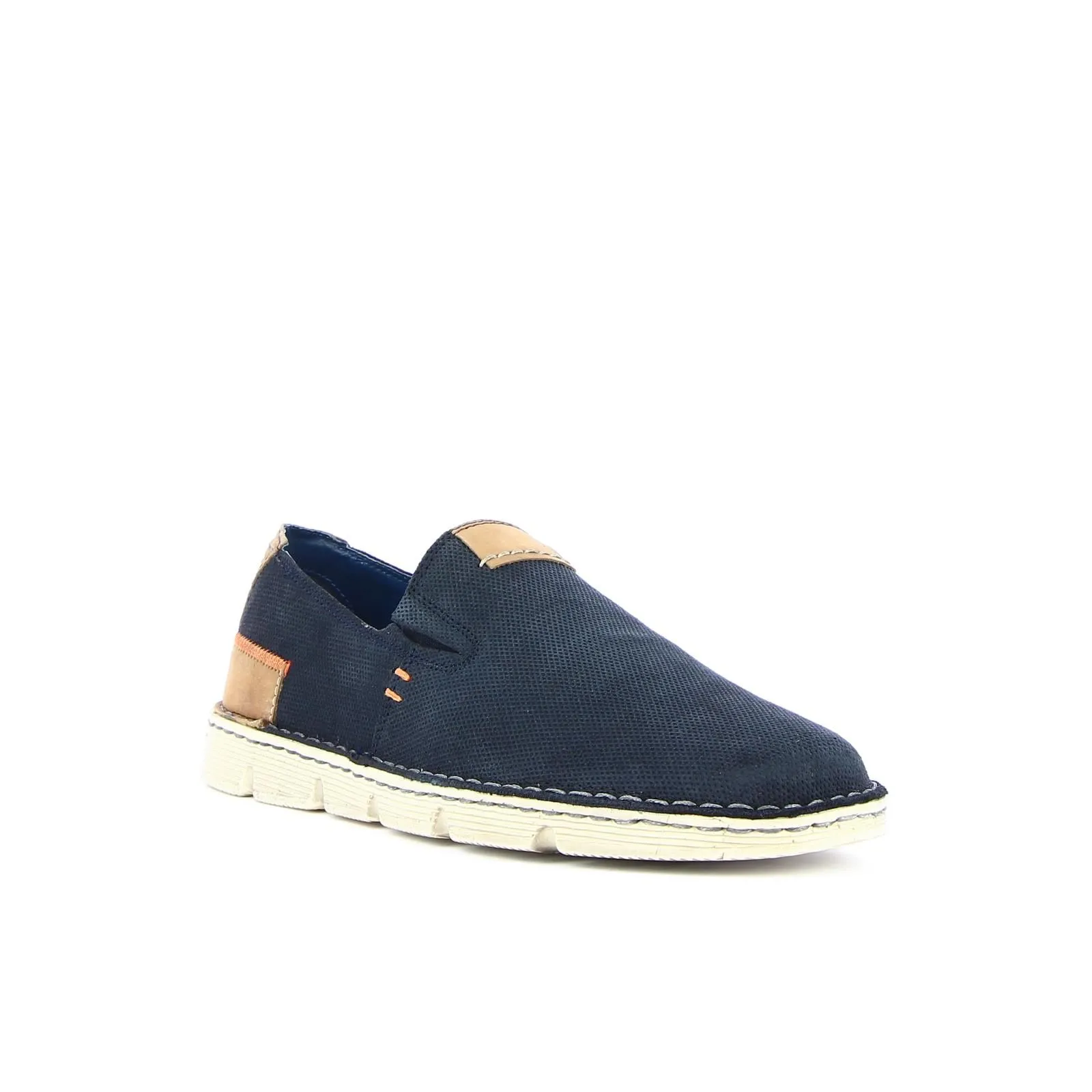 Slip-on blu in pelle
