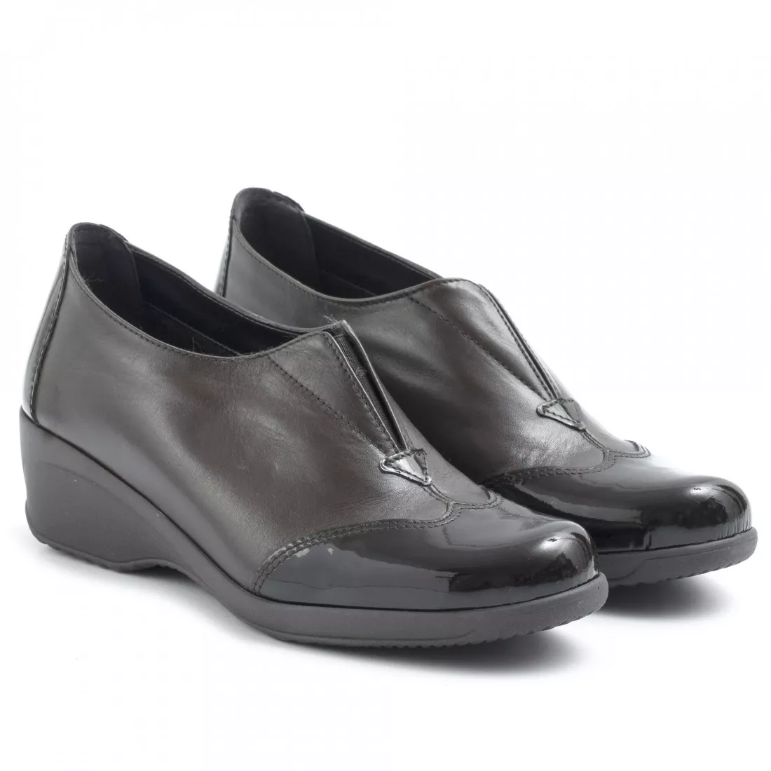 Slip on Cinzia Soft marrone in pelle con elastico