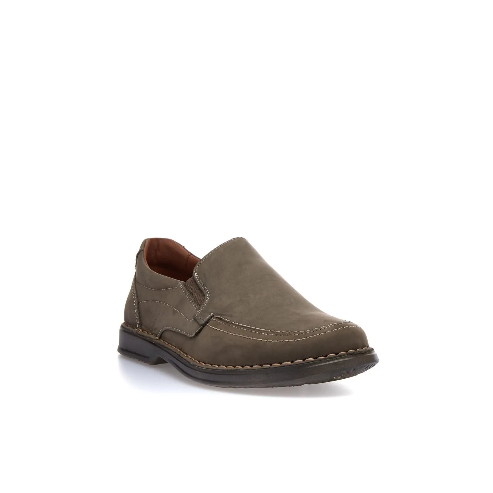 Slip-on comfort marroni in pelle