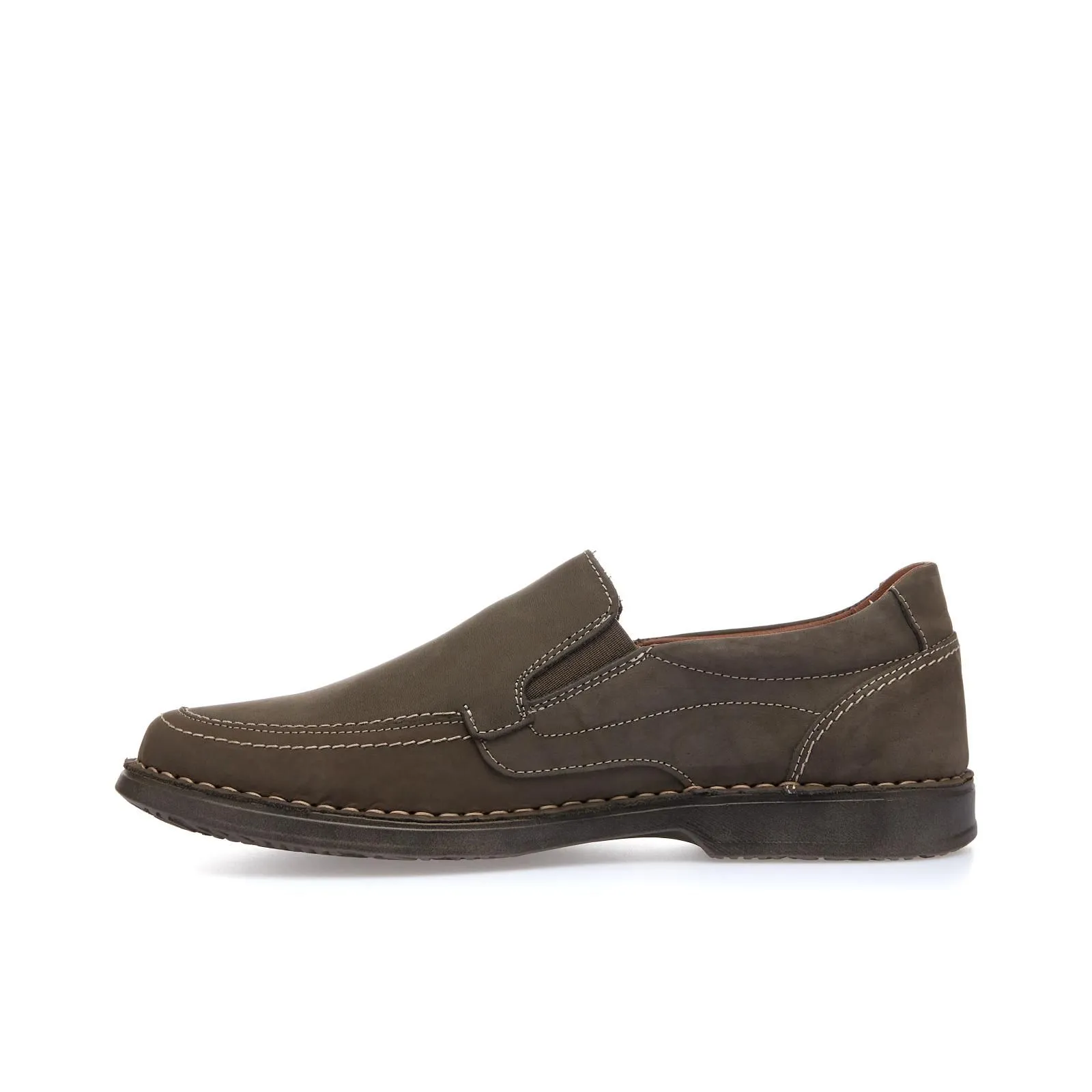 Slip-on comfort marroni in pelle