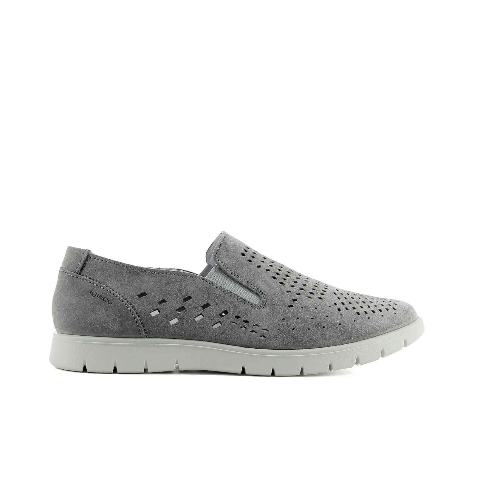 Slip-on grigie traforata
