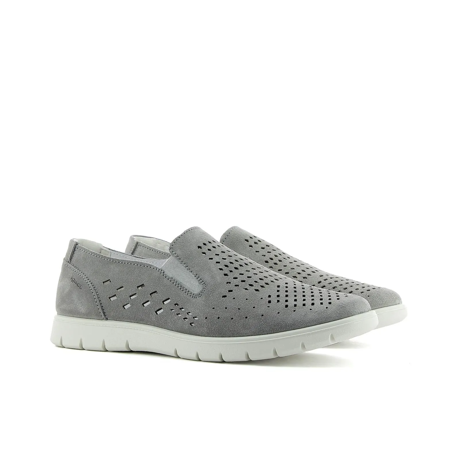 Slip-on grigie traforata