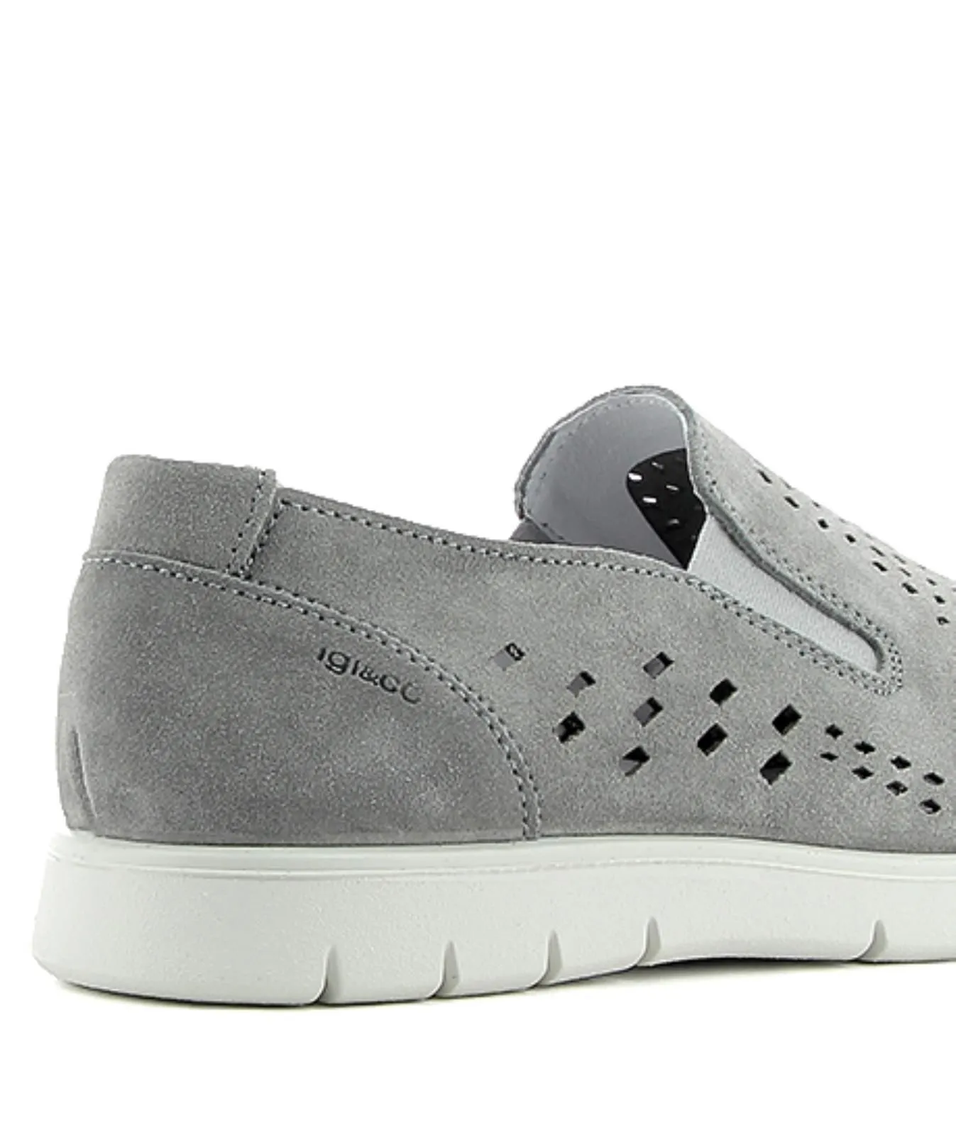 Slip-on grigie traforata