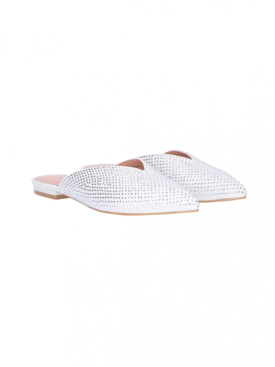 Slippers a punta con strass STRASS CRYSTAL