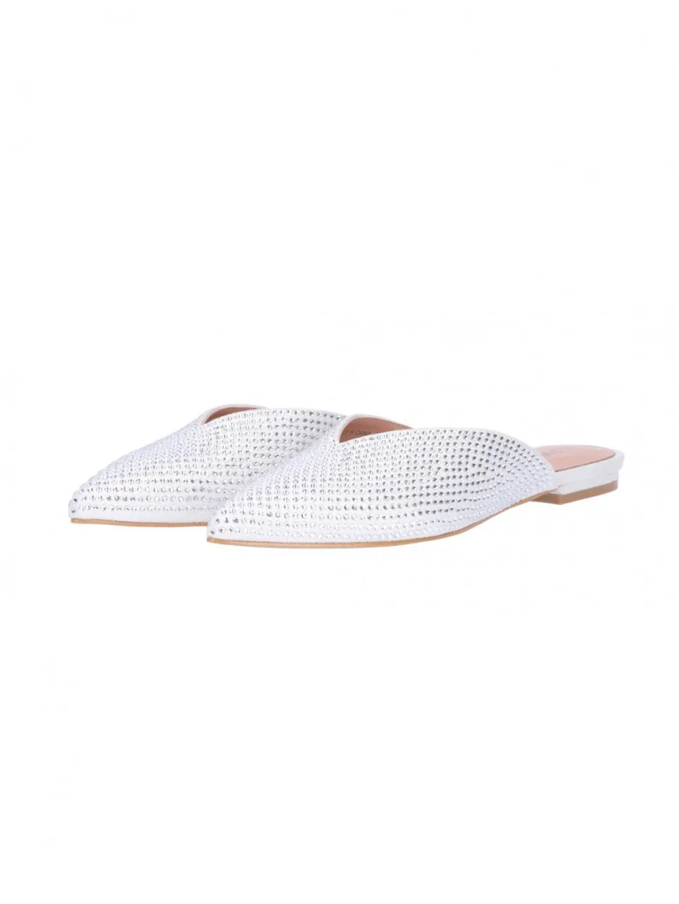 Slippers a punta con strass STRASS CRYSTAL