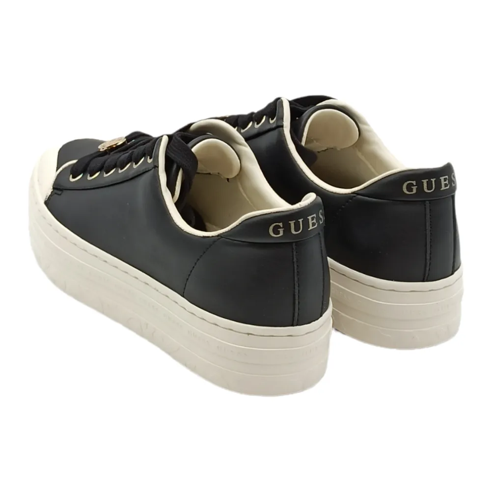 Sneaker donna in pelle con platform Guess FL7LULLEA12 BLACK