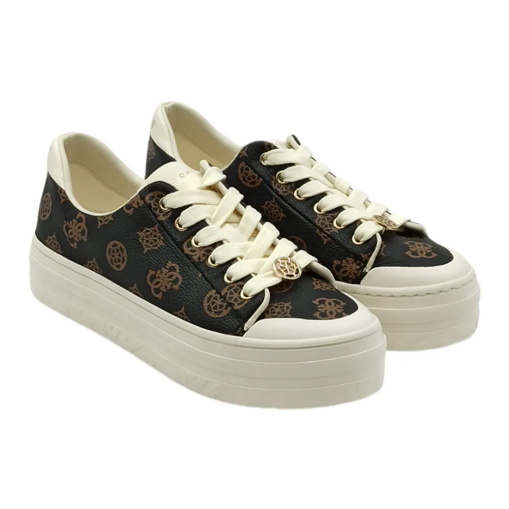 Sneaker donna in pelle con suola platform Guess FL7LL3FAL12 BROCR