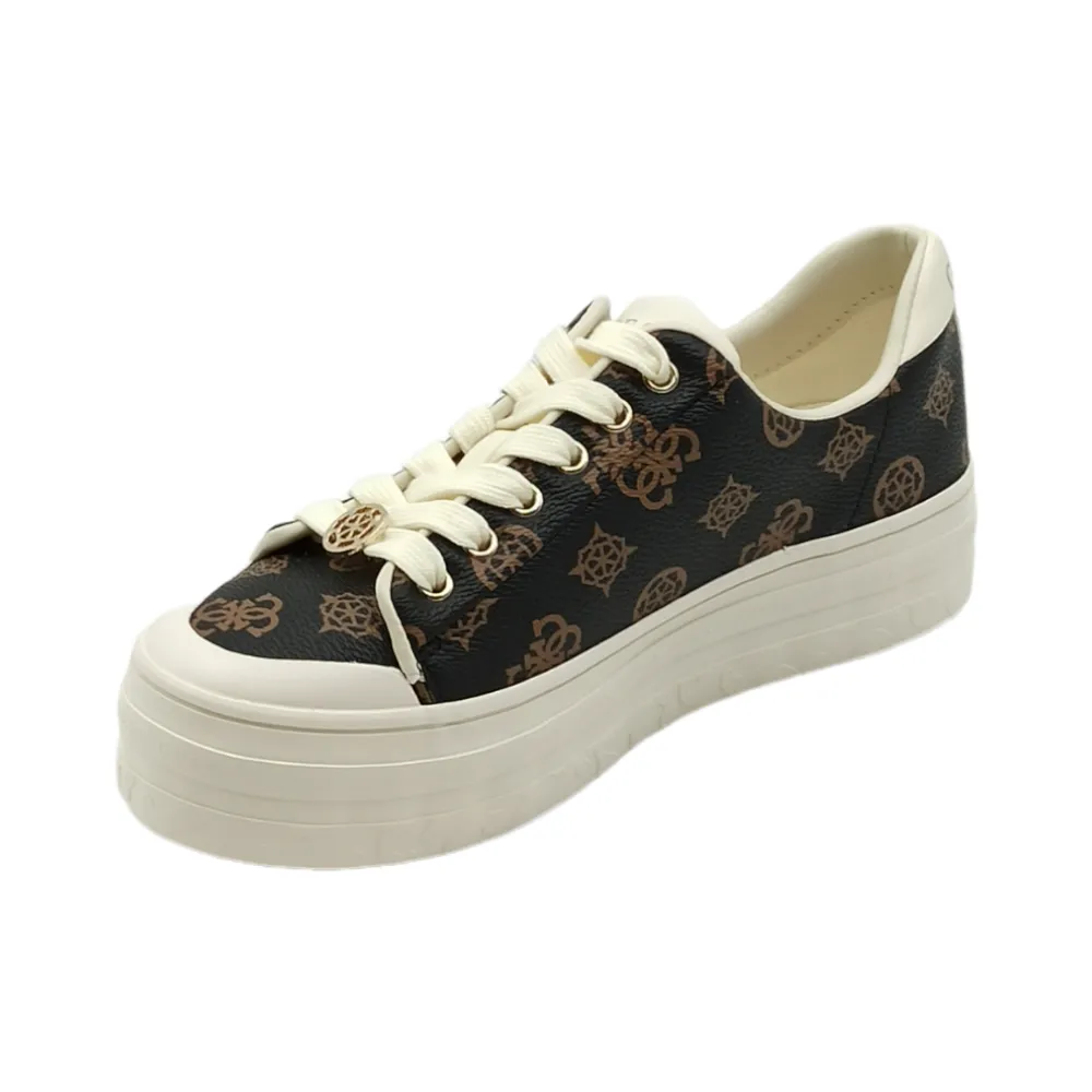 Sneaker donna in pelle con suola platform Guess FL7LL3FAL12 BROCR