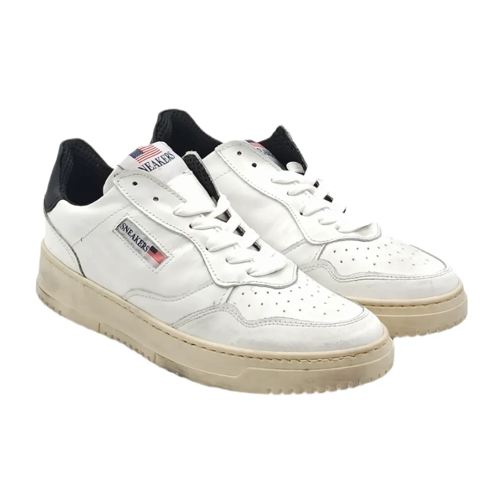 Sneaker donna in pelle D.Scudieri TRY DA BIANCO NERO ICE
