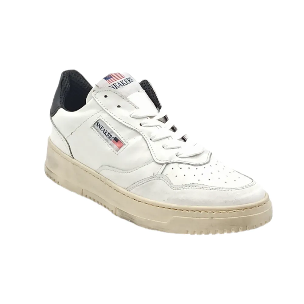 Sneaker donna in pelle D.Scudieri TRY DA BIANCO NERO ICE