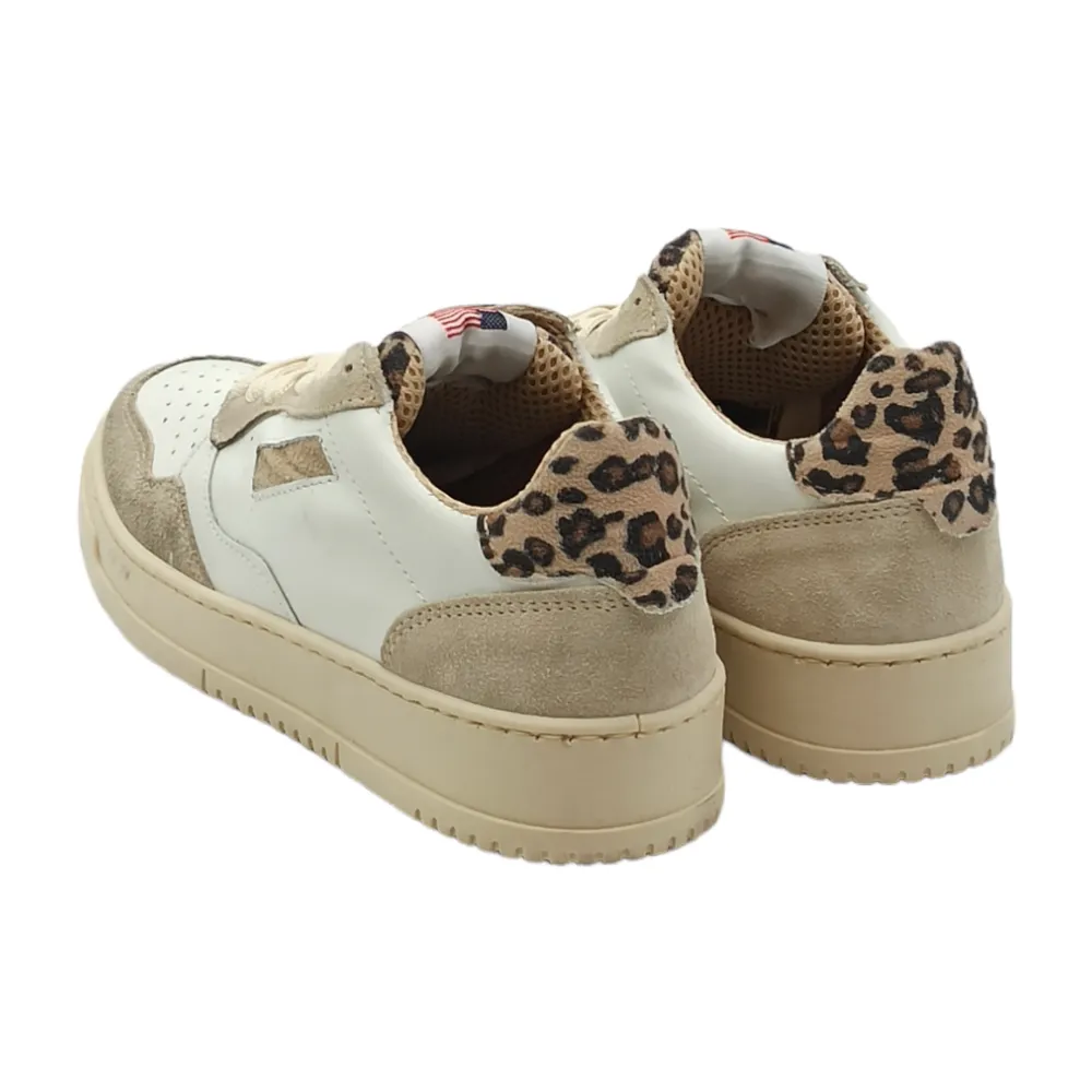 Sneaker donna in pelle D.Scudieri TRY DA SABBIA BIANCO