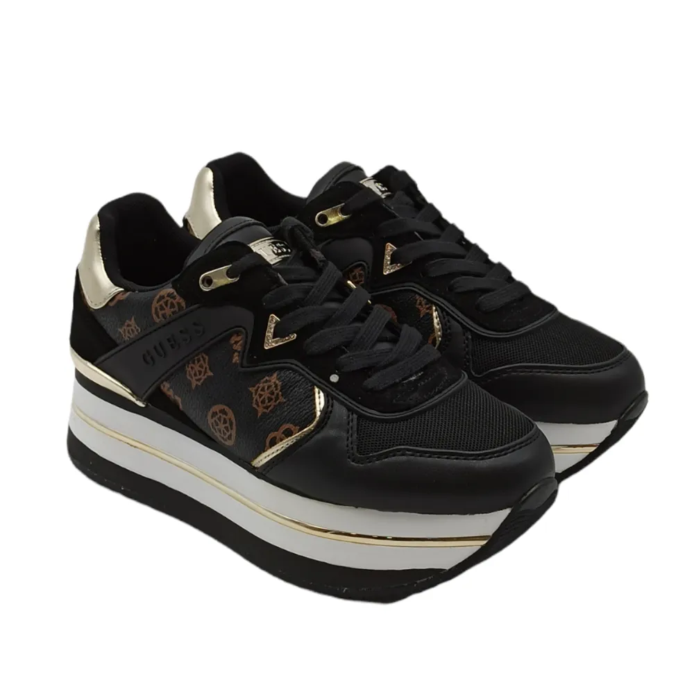 Sneaker donna in pelle Guess FL7HARFAL12 BRWBL