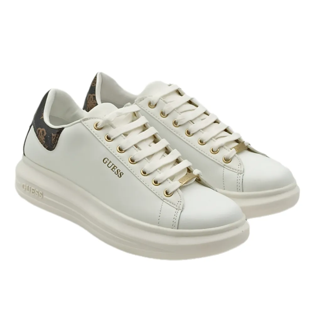 Sneaker Donna in pelle Guess FL7RNOFAL12 whibr
