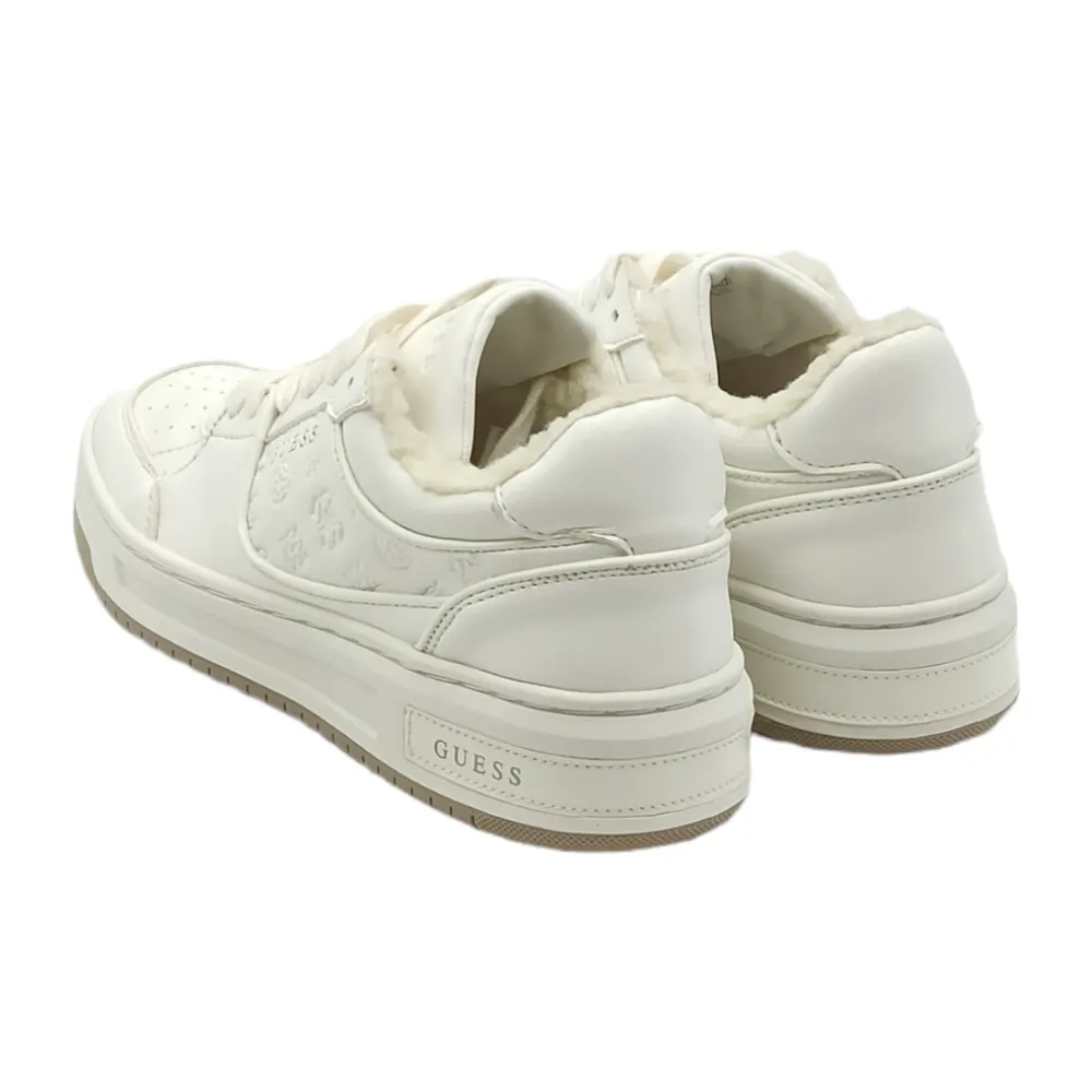 Sneaker donna in pelle imbottita Guess FL8TKYSMT12 WHITE