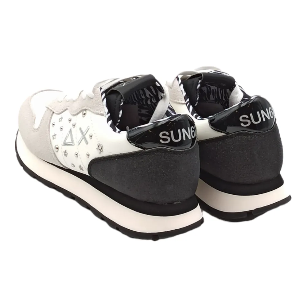 Sneaker donna in pelle Sun68 Z42206 BIANCO ALLY STUDS