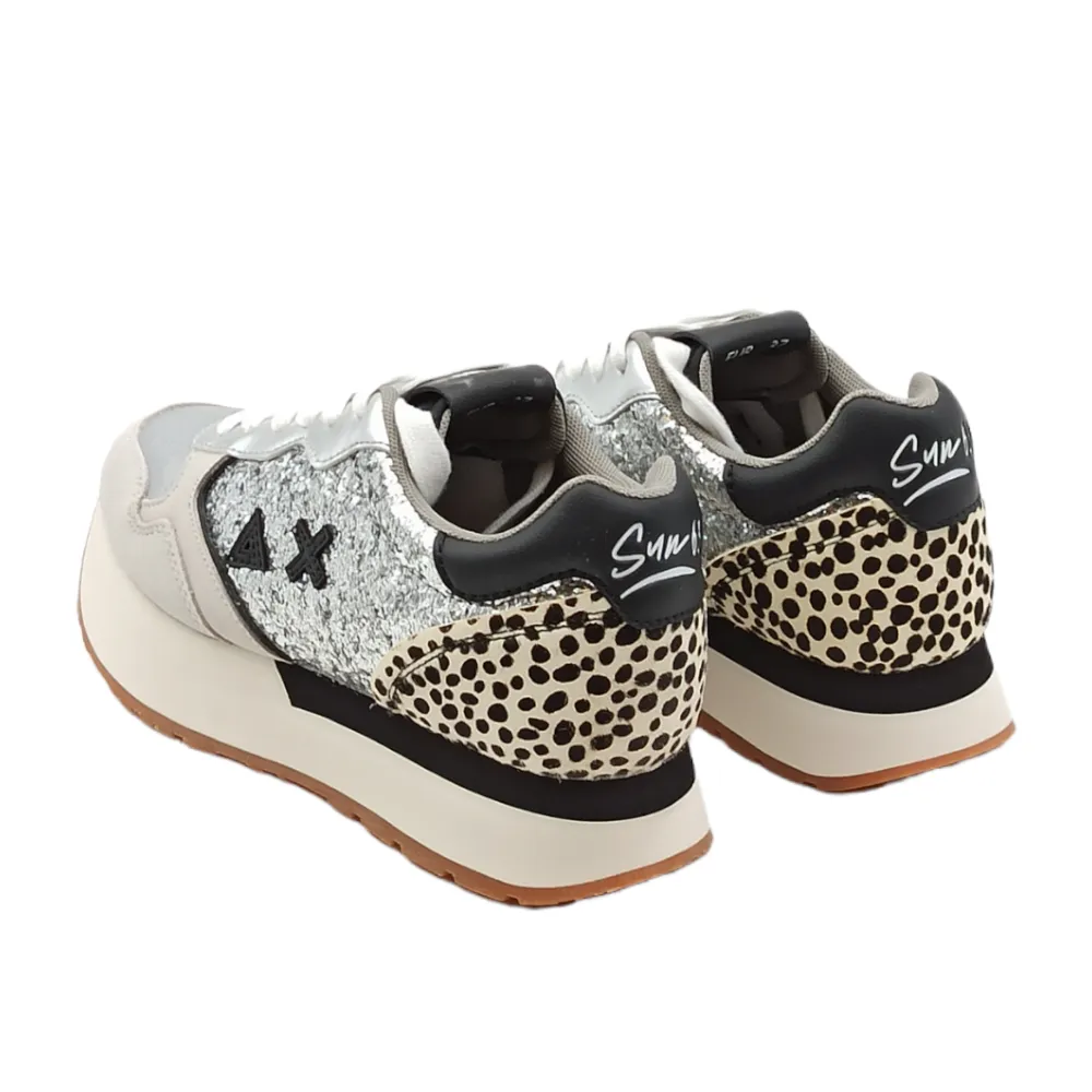 Sneaker donna in pelle Sun68 Z42215 ARGENTO KELLY ANIMAL
