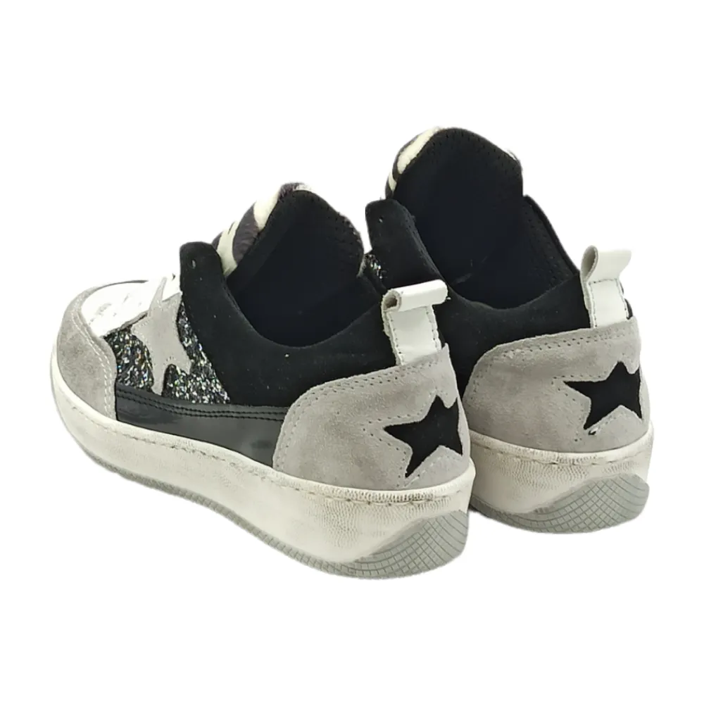 Sneaker donna pelle glitter stella D. Scudieri NEW YORK LAKERS ICE BIANCO C
