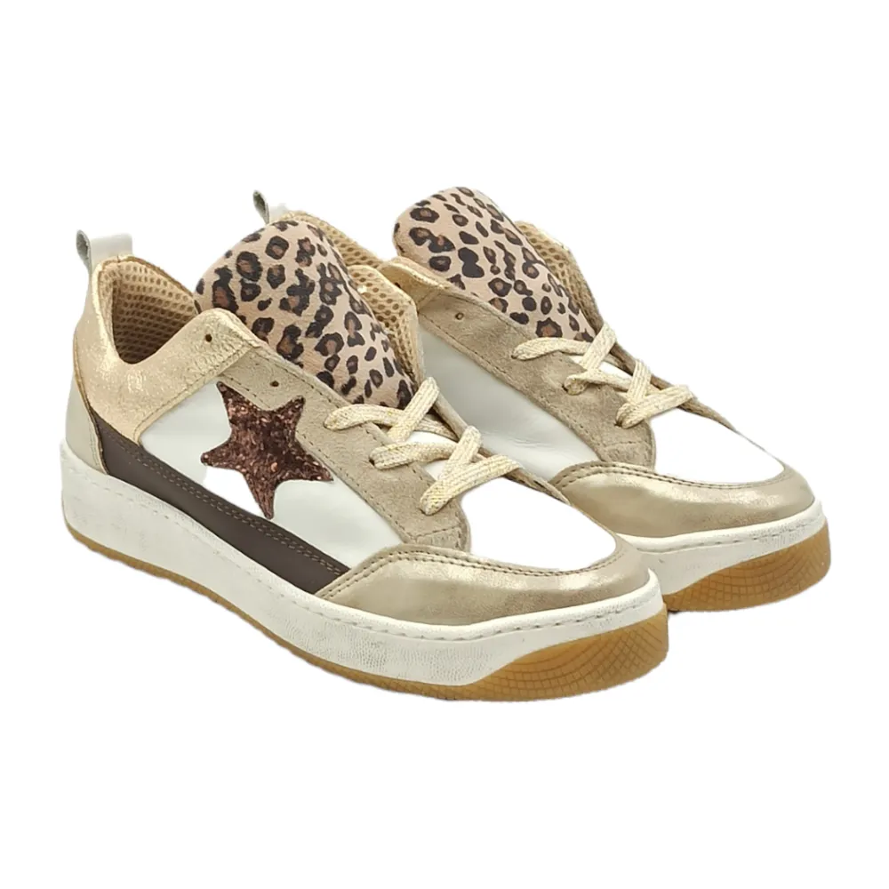Sneaker donna pelle glitter stella D. Scudieri NEW YORK LAKERS POLAR PLATIN