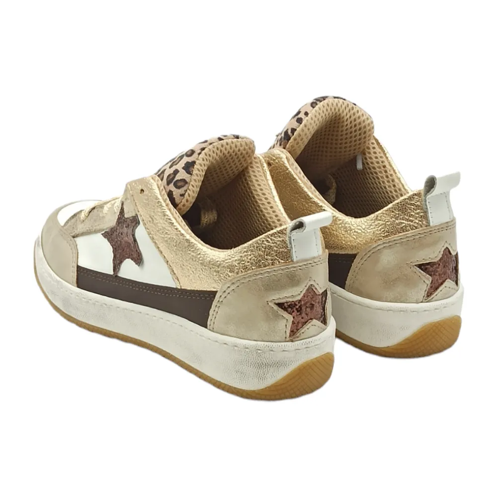 Sneaker donna pelle glitter stella D. Scudieri NEW YORK LAKERS POLAR PLATIN