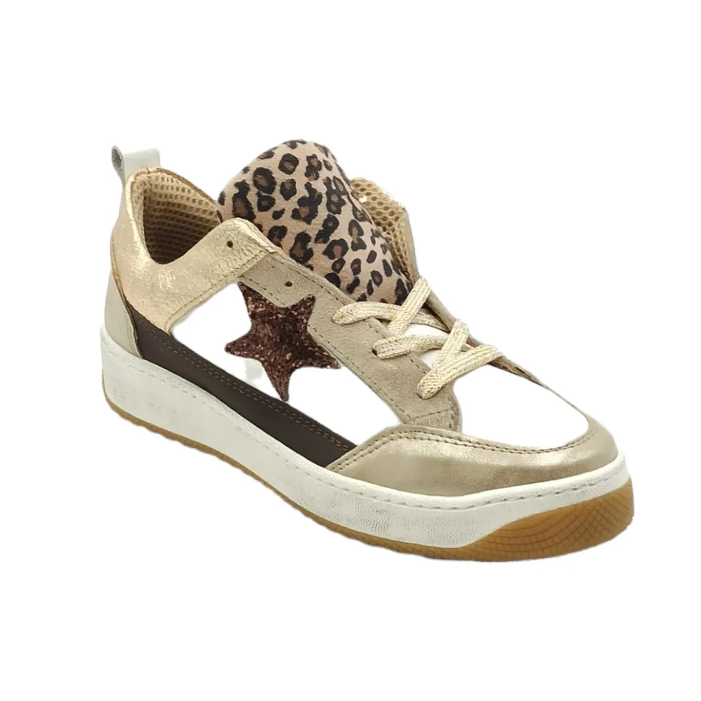 Sneaker donna pelle glitter stella D. Scudieri NEW YORK LAKERS POLAR PLATIN