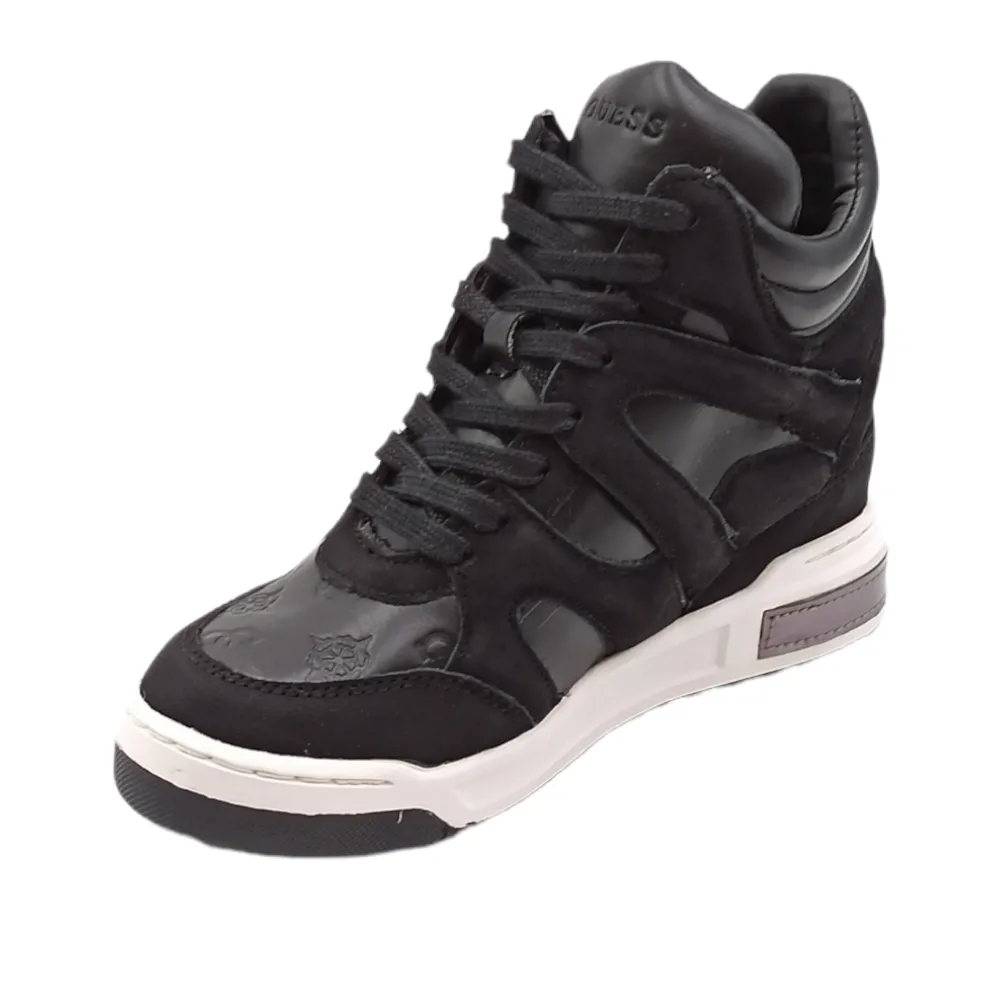 Sneaker in pelle con zeppa Guess FL8LISSMA12 BLACK