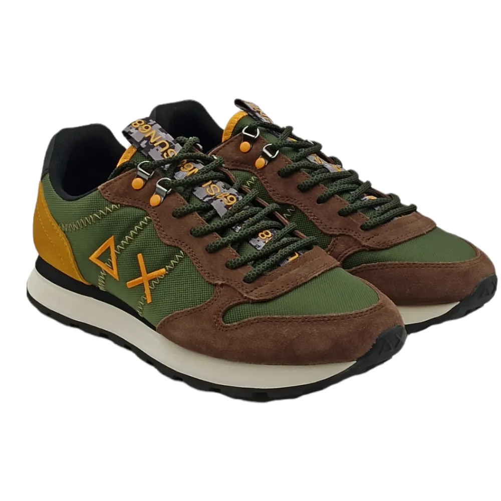 Sneaker uomo in tessuto SUN68 Z42110 MILITARE SCURO TOM GOES CAMPING