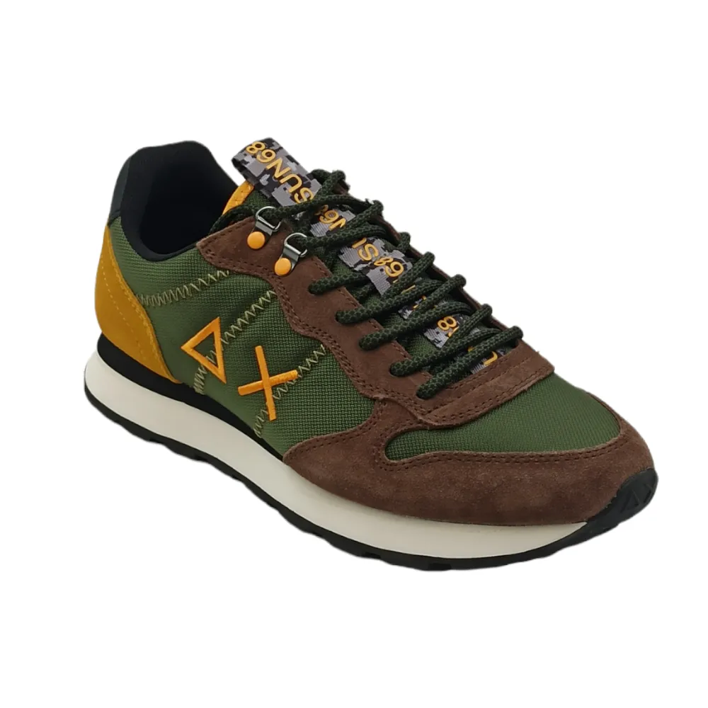 Sneaker uomo in tessuto SUN68 Z42110 MILITARE SCURO TOM GOES CAMPING