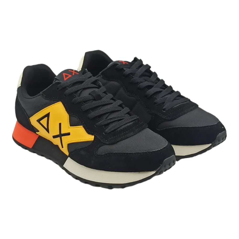 Sneaker uomo in tessuto SUN68Z 42113 NERO JAKI SOLID