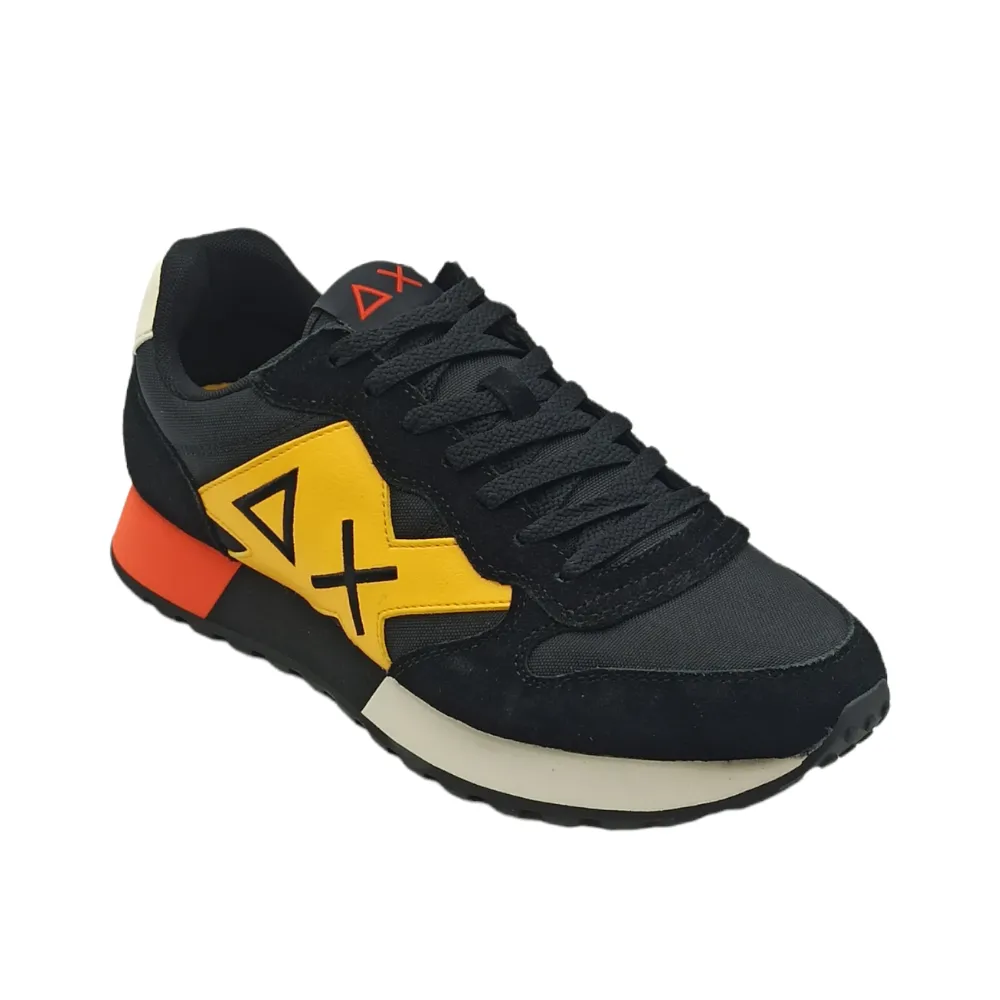 Sneaker uomo in tessuto SUN68Z 42113 NERO JAKI SOLID