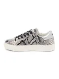 Sneakers Crime London LOW TOP CLASSIC in stampato e laminato roccia e argento