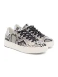 Sneakers Crime London LOW TOP CLASSIC in stampato e laminato roccia e argento