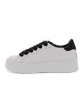 Sneakers Crime London WEIGHTLESS LOW TOP in pelle e nylon bianco e nero