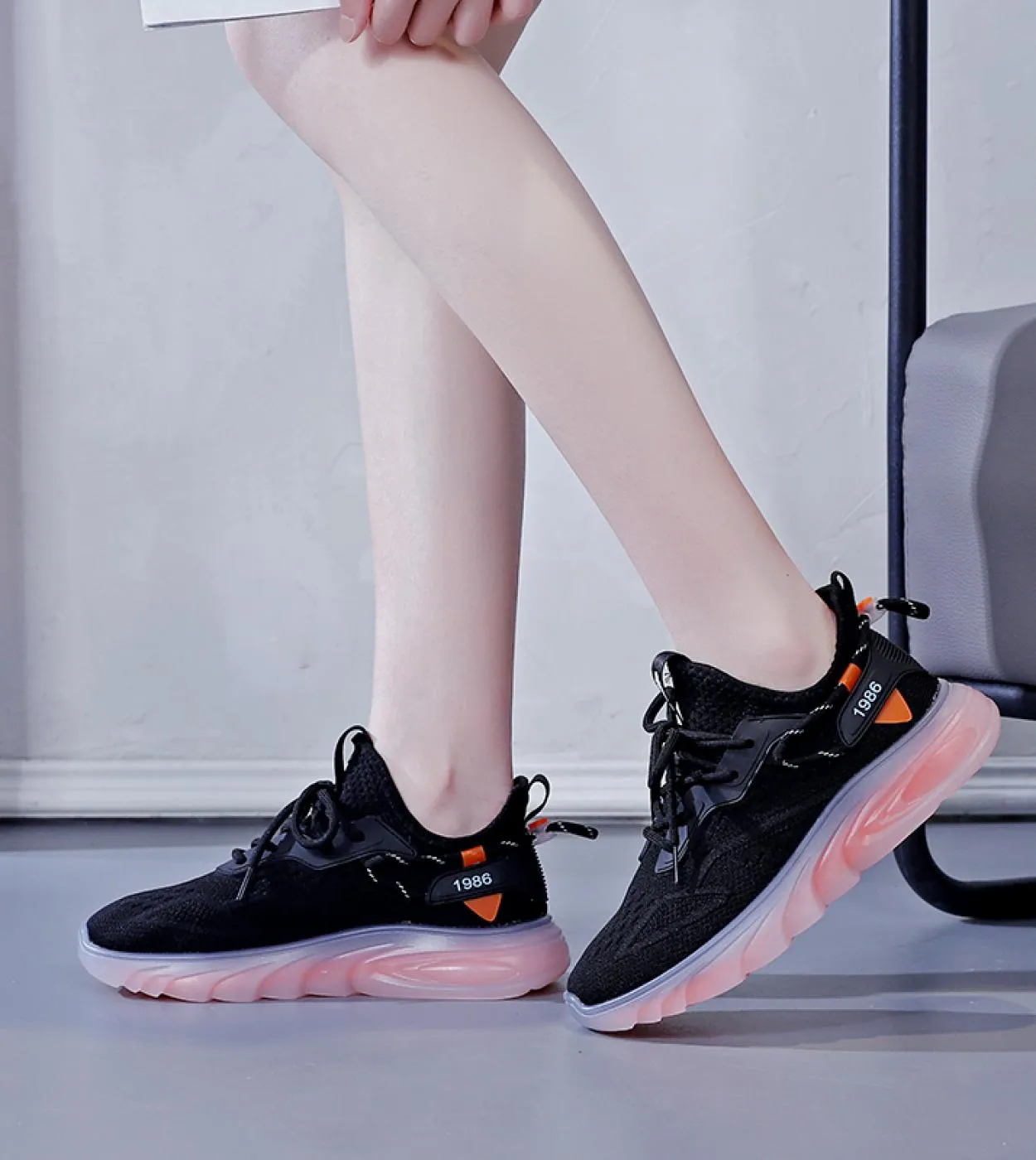 Sneakers da donna Moda in gomma Scarpe casual traspiranti leggere Piattaforma da donna Scarpe vulcanizzate da donna Sneakers Run