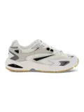 Sneakers D.A.T.E. SN23 in pelle e rete bianco e grigio chiaro