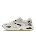 Sneakers D.A.T.E. SN23 in pelle e rete bianco e grigio chiaro
