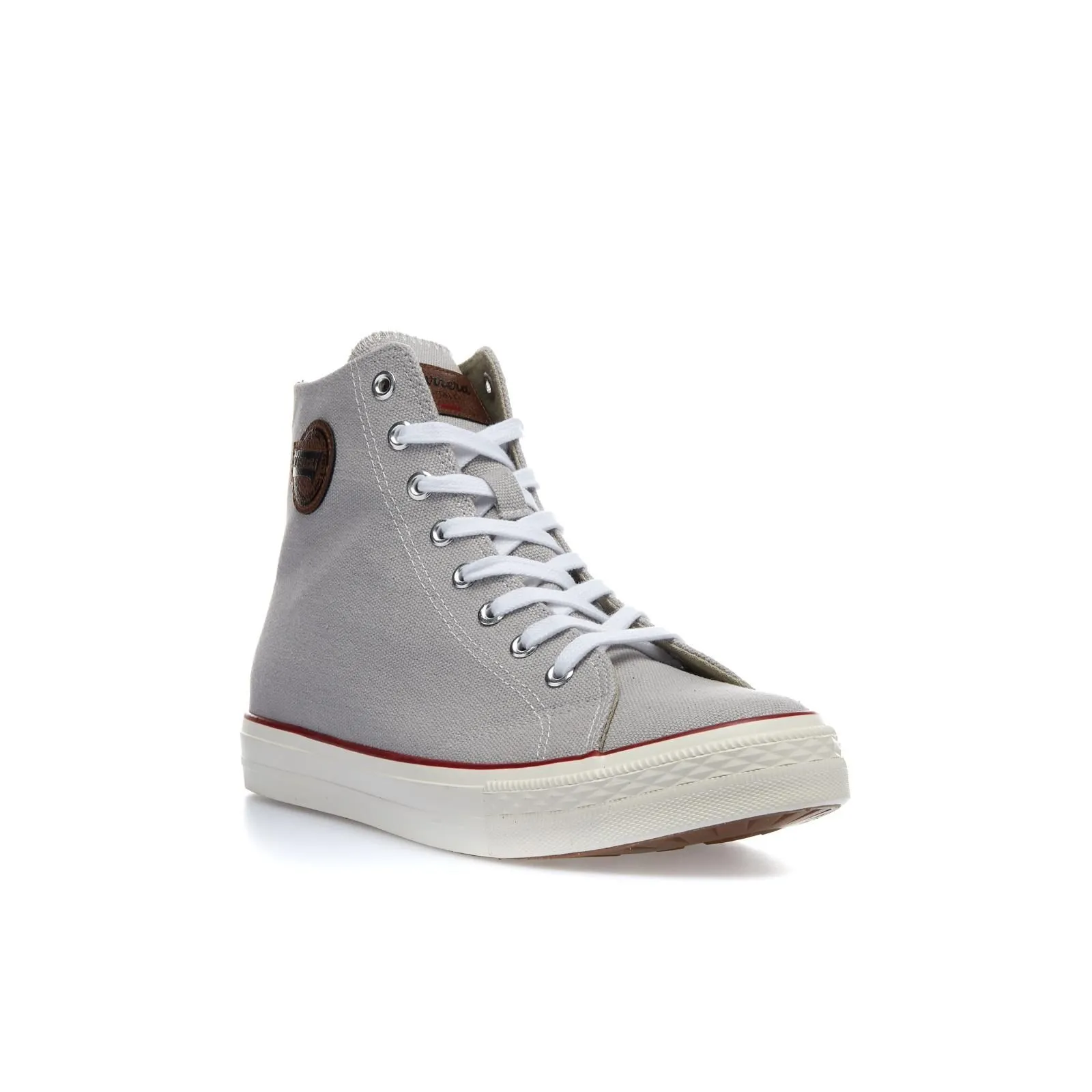 Sneakers grigie alte in tela