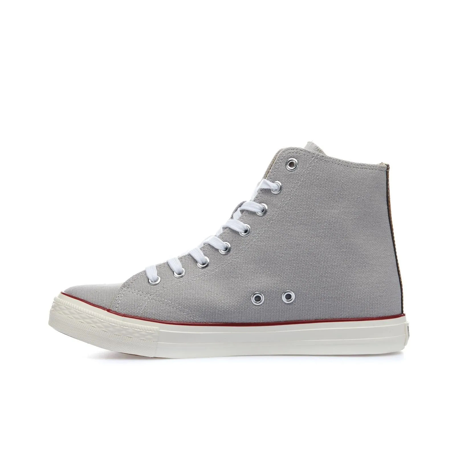Sneakers grigie alte in tela