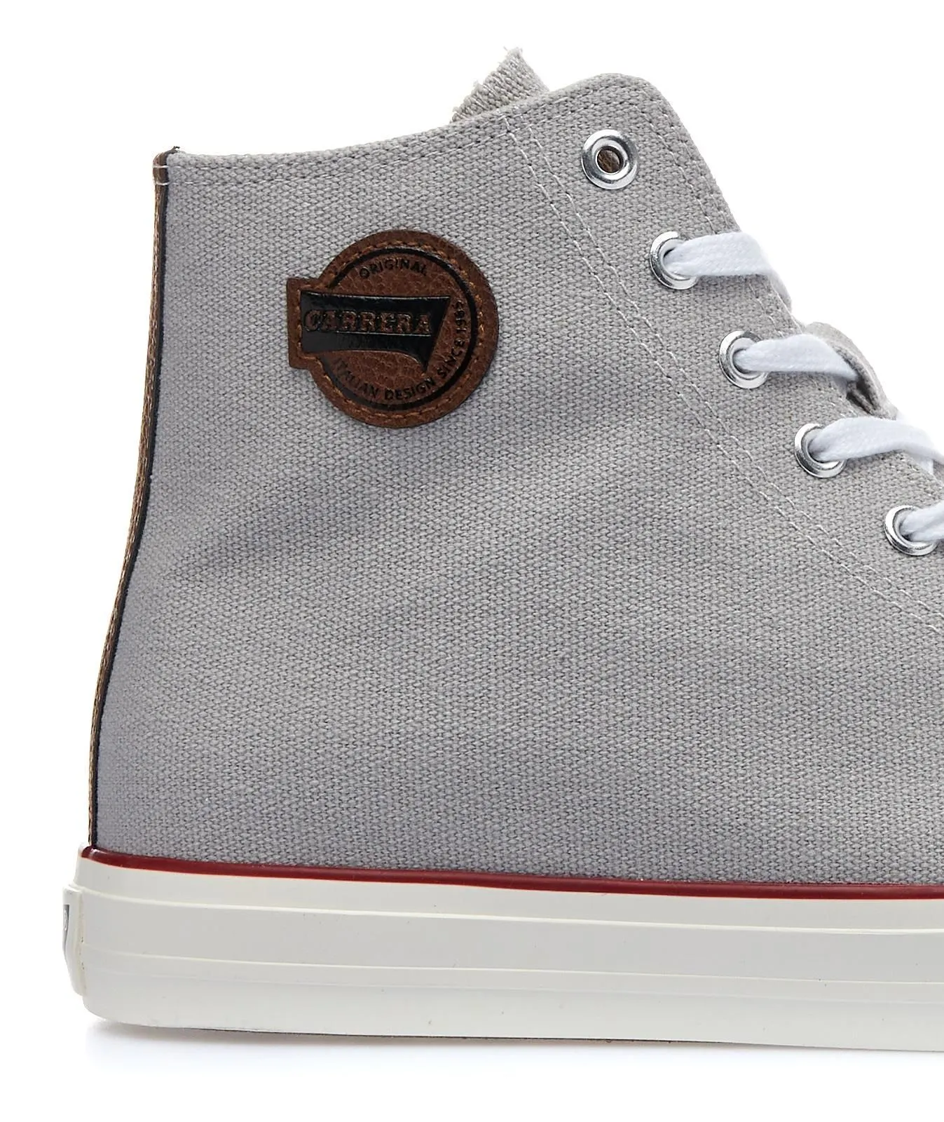 Sneakers grigie alte in tela