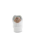 Sneakers Windsor Smith ROSY BRAVE WHITE ROSE GOLD HOLOGRAPHIC in pelle bianco e oro