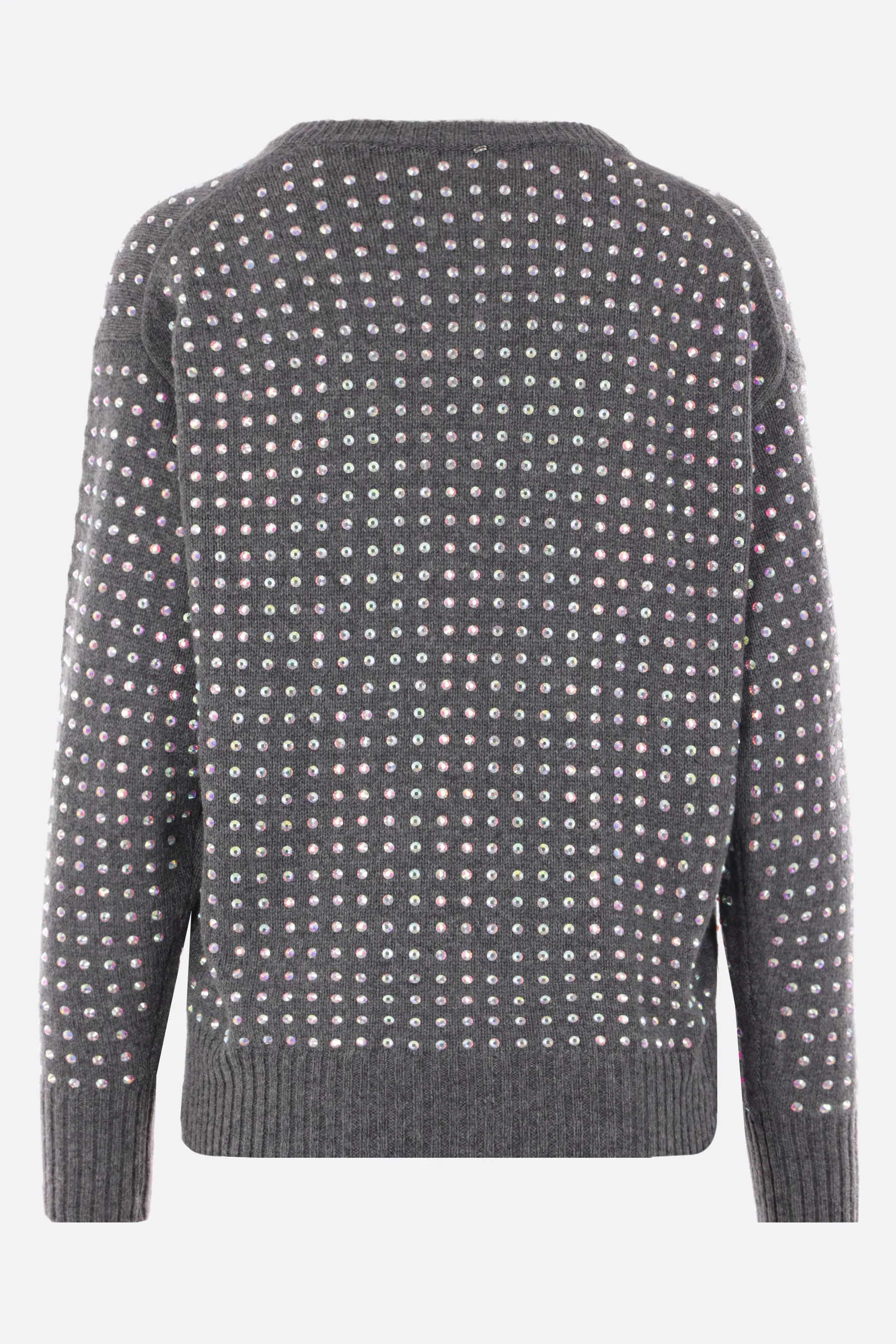 SPORTMAX pullover Uta in misto lana con strass