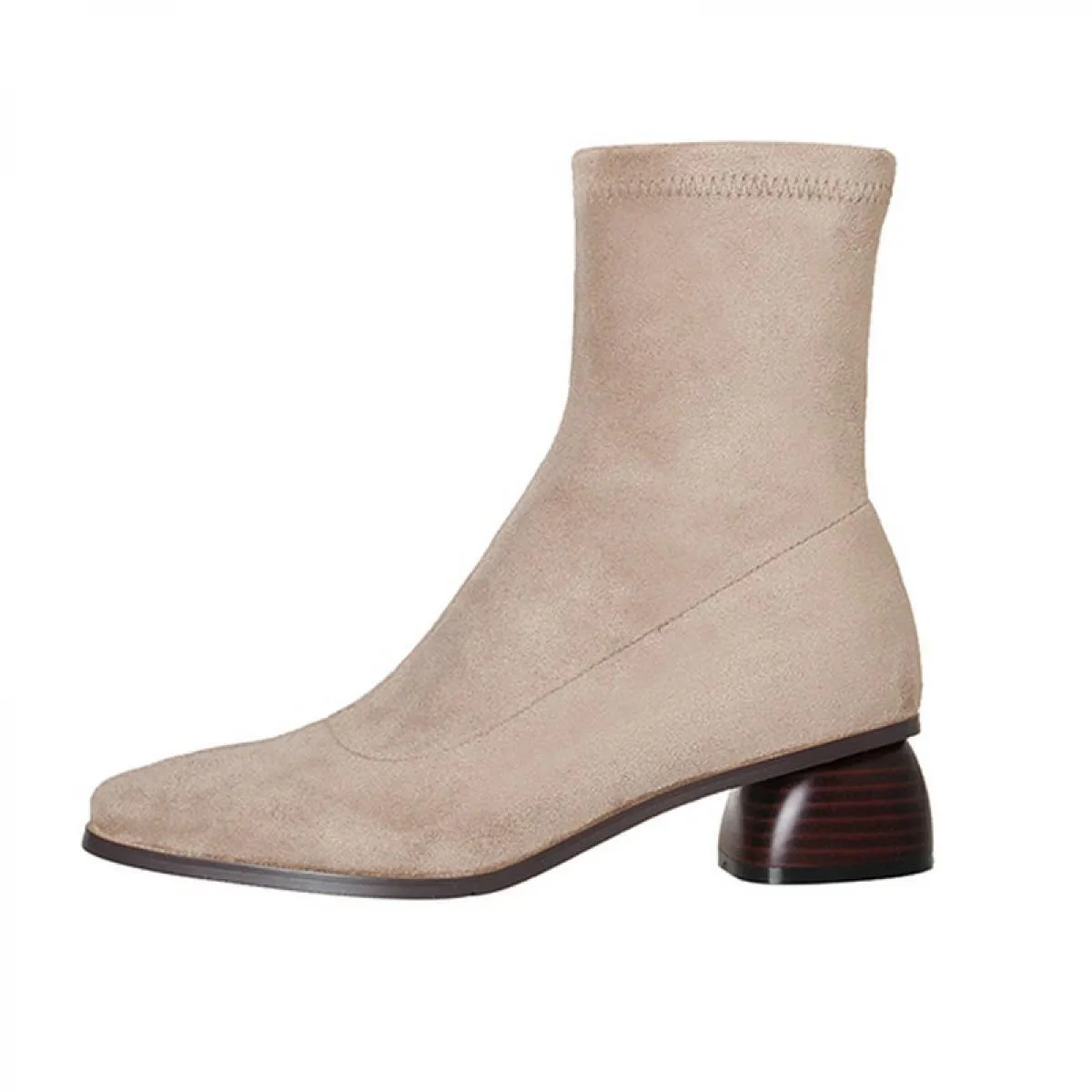 Stivaletti casual da donna da ufficio per donna Classic Kid in pelle scamosciata Tacchi bassi Autunno Inverno Scarpe da donna Ta