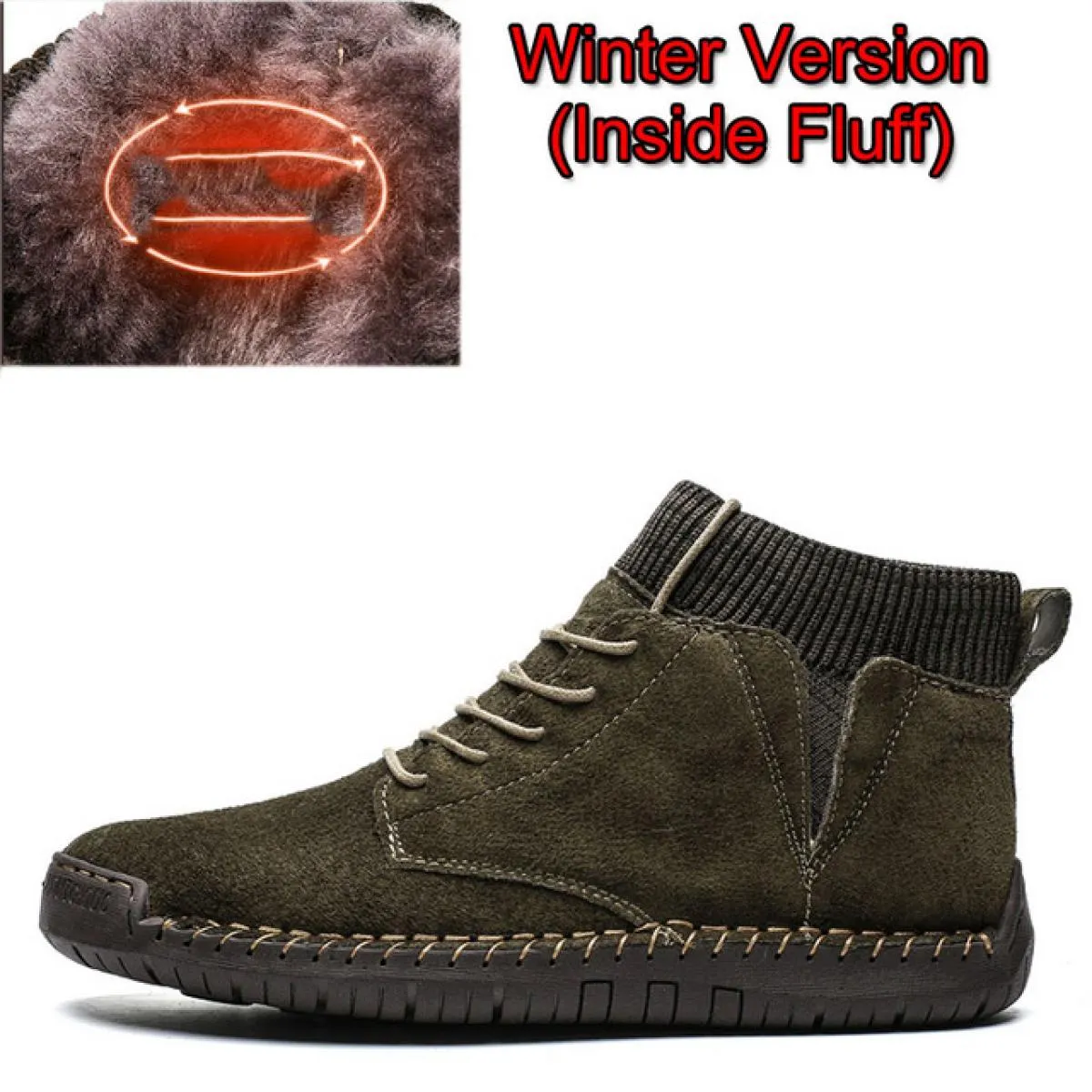 Stivali caldi da uomo di qualità Stivali invernali da neve Fluff da uomo Stivali da moto Moda Stivaletti maschili antiscivolo Im