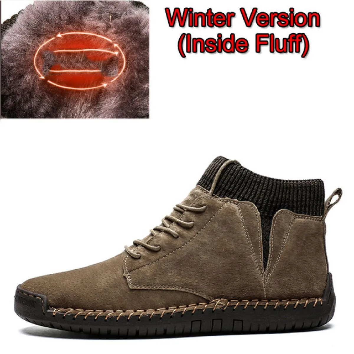 Stivali caldi da uomo di qualità Stivali invernali da neve Fluff da uomo Stivali da moto Moda Stivaletti maschili antiscivolo Im