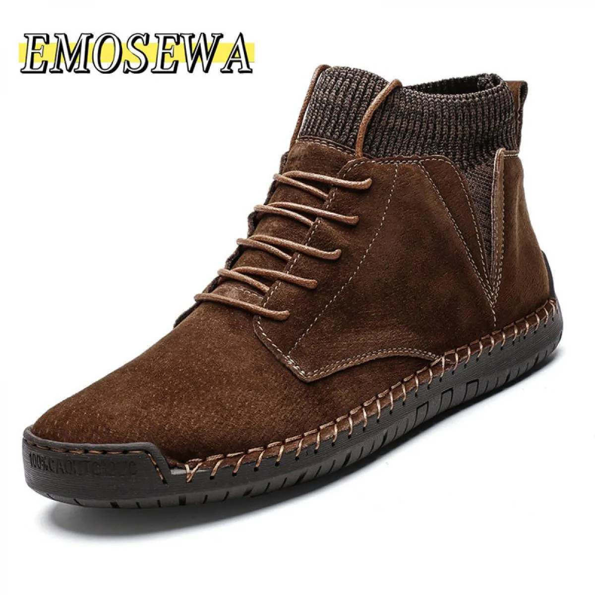 Stivali caldi da uomo di qualità Stivali invernali da neve Fluff da uomo Stivali da moto Moda Stivaletti maschili antiscivolo Im