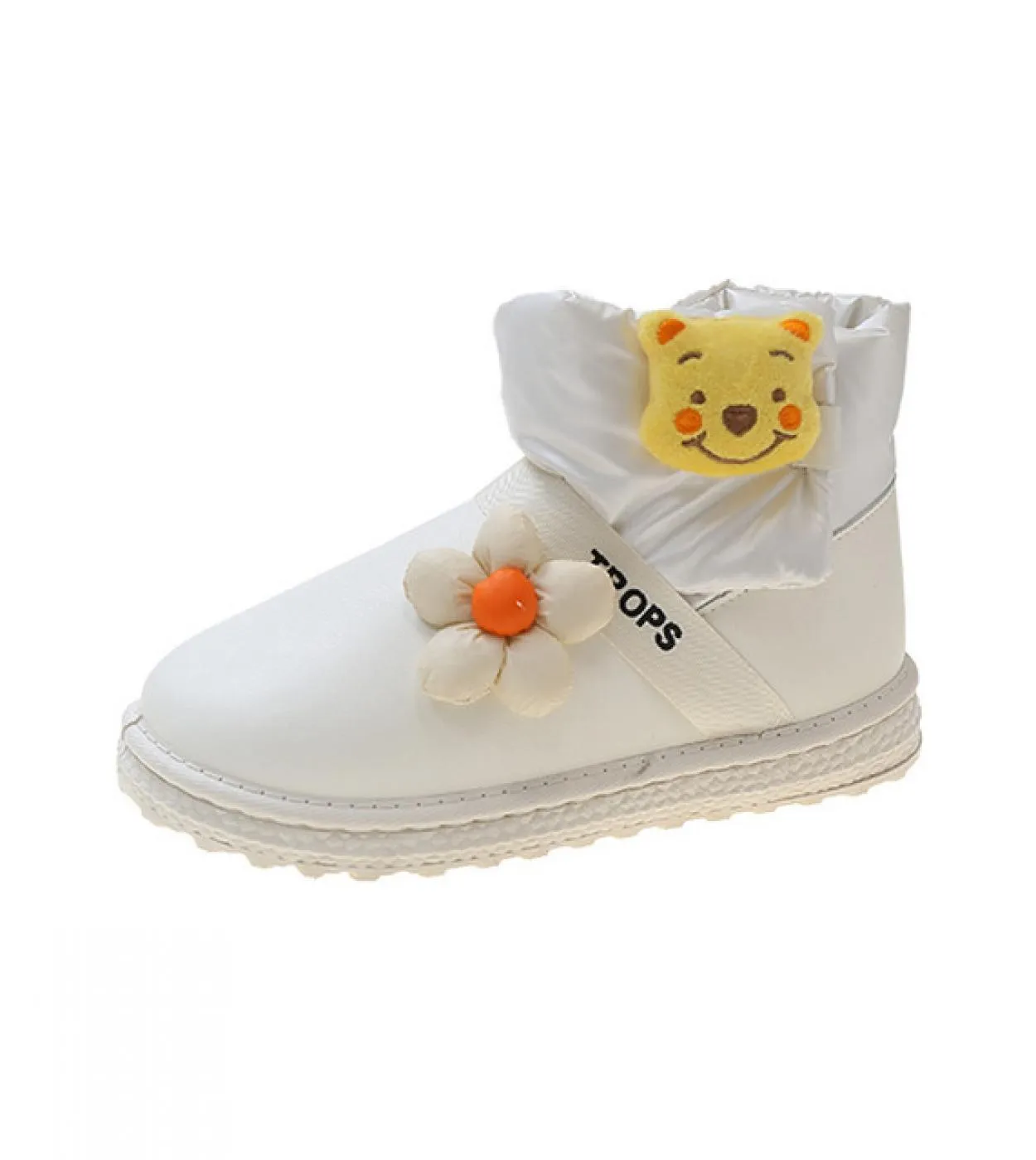 Stivali invernali Peluche Stivali da neve caldi per le donne Simpatici slip casual su scarpe piatte in cotone Stivaletti tinta u