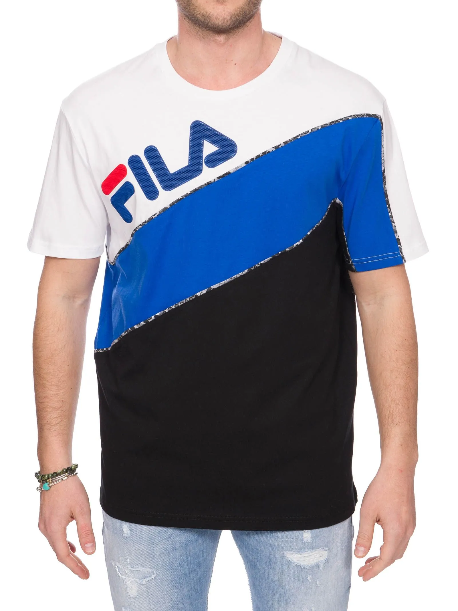 T-SHIRT MULTICOLOR CON LOGO IN GOMMA FRONTALE
