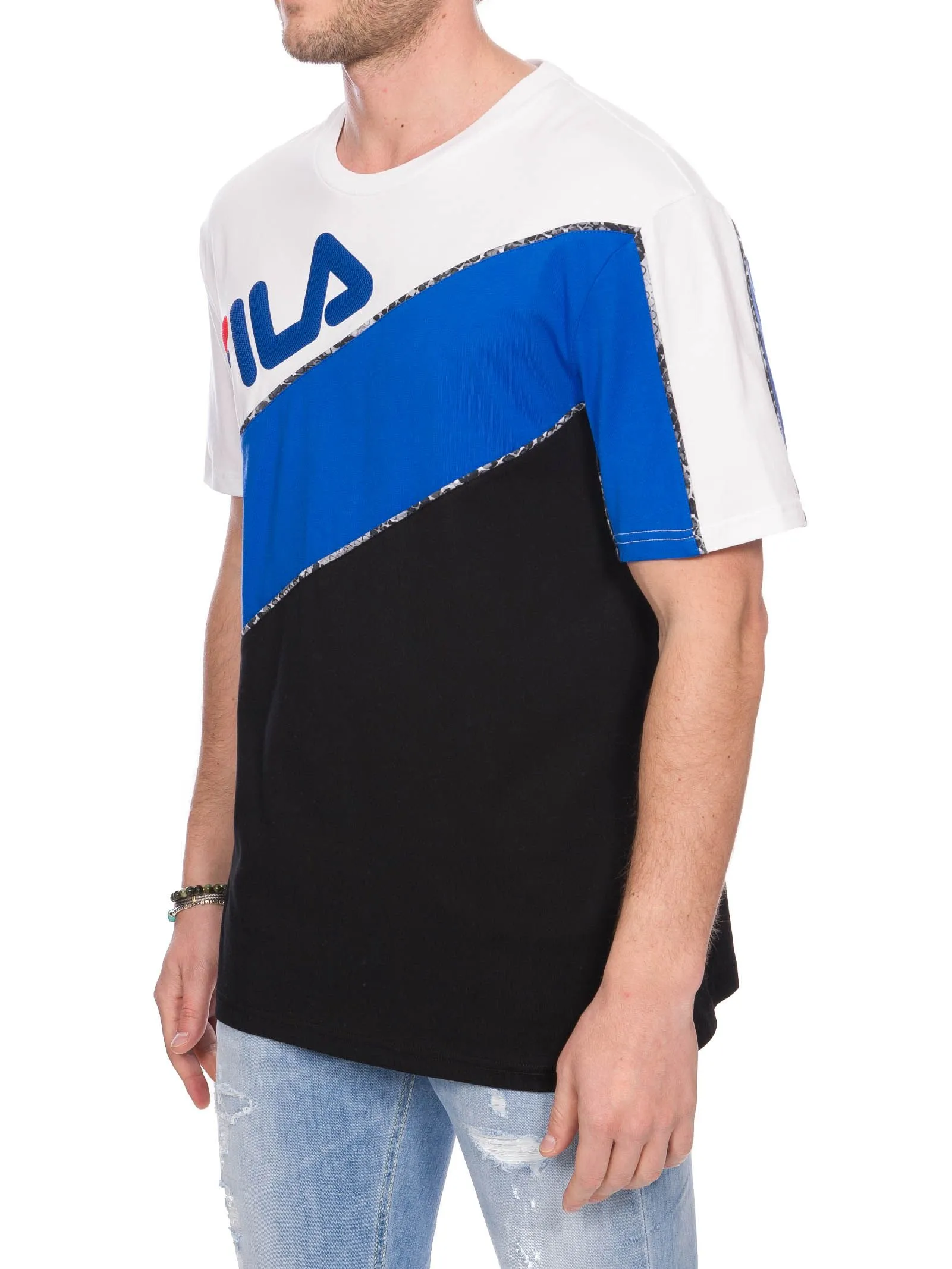 T-SHIRT MULTICOLOR CON LOGO IN GOMMA FRONTALE
