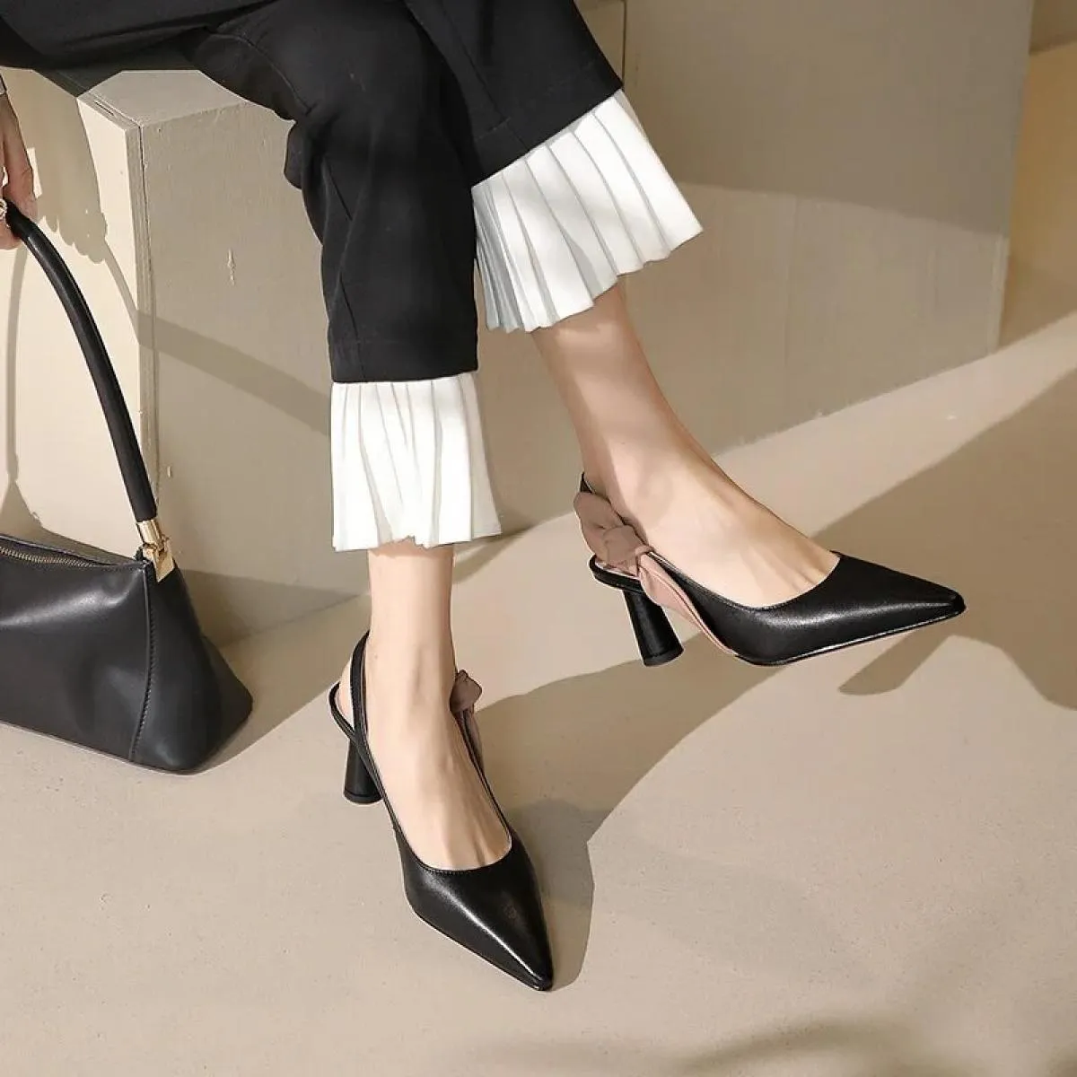 Tacchi alti da donna Sandali tinta unita Personalità Punta a punta Tacchi alti a spillo Passerella semplice e versatile Donna Sh