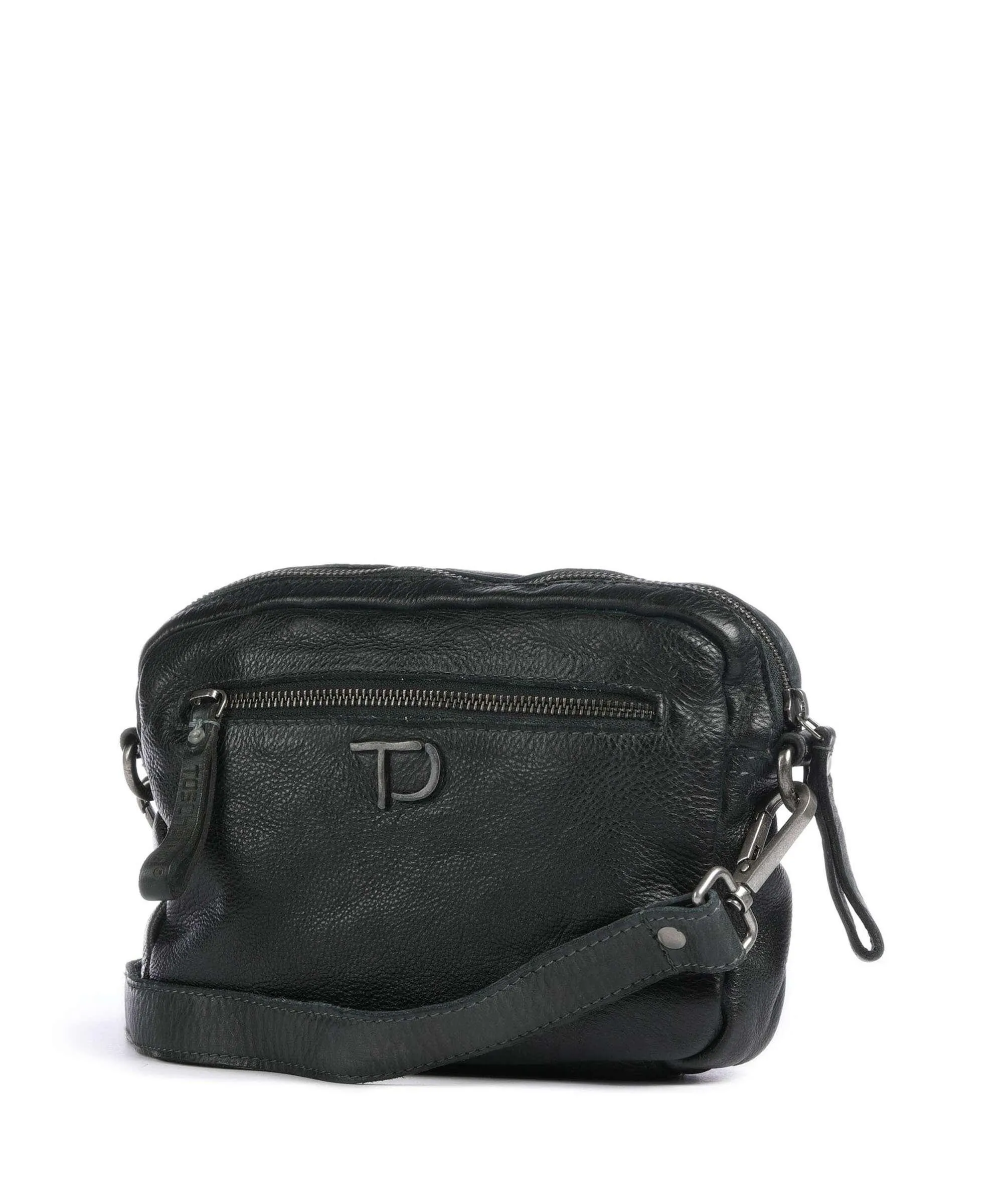  Taschendieb Wien Rossauerlände 5 Borsa a tracolla pelle di vacchetta finemente grana verde scuro  